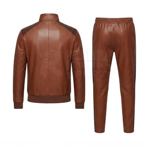 Costume en cuir léger, coupe confortable, matière douce, style classique pour homme, décontracté, pour l'extérieur et la mode - Product Image 2