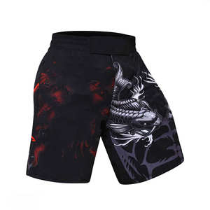 Shorts de combat MMA personnalisés par sublimation pour hommes - Écologiques, séchage rapide, respirants, imperméables, couleurs et logos personnalisables - Product Image 6