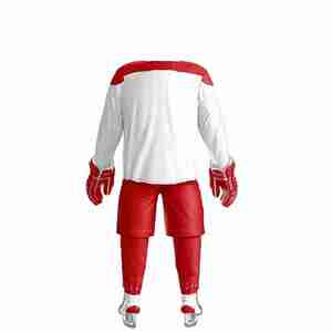 Uniforme de hockey sur glace en polyester respirant de haute qualité, impression de logo personnalisée, nouveau design, ensemble multicolore, style OEM, nom de l'équipe - Product Image 6