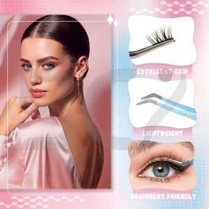 Eyelash Extensions 2 Pcs Grafted Tweezers Set, High Precision Eyelash Tweezers for Lash Extensions - Product Image 5
