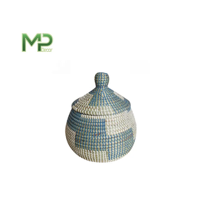 Ensemble fait à la main de paniers de rangement en bambou naturel avec couvercles Style traditionnel pratique et populaire - Product Image 3