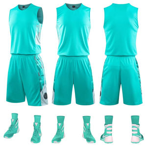 เสื้อบาสเก็ตบอลผ้าเนื้อนุ่มแบบขายส่ง แบบกลับด้านได้ สั่งทำได้ตามต้องการ พร้อมสกรีนลายสำหรับฝึกซ้อม ชุดบาสเก็ตบอล เสื้อเจอร์ซีย์แบบสั่งทำ - Product Image 1