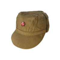 Diseño Vintage afgano verano orejeras sombrero caqui algodón con estrella caza pesca ciclismo y montañismo gorras