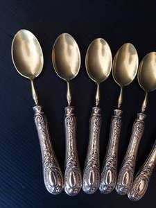 Cuillère à dessert en métal de qualité supérieure ensemble de couverts en acier inoxydable poli fini parfait pour les ustensiles de cuisine et les repas élégants - Product Image 6