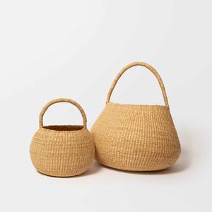 Meilleure vente panier de bolga jonc de mer tressé à la main naturel paniers de rangement en paille en gros du Vietnam - Product Image 6