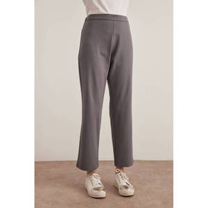 Pantalon gris à taille mi-haute, coupe décontractée, respirant - Product Image 5
