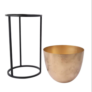 Maceta ovalada decorativa de cobre puro con superficie texturizada y diseño clásico para pantallas de plantas de entrada o vestíbulo Precio más bajo - Product Image 1