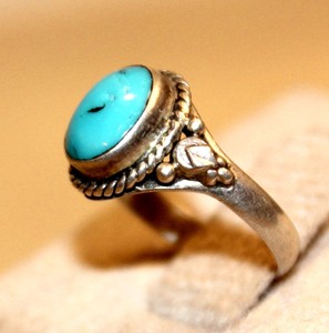 OEM Custom Sterling Silver <b>Turquoise</b> <b>Ring</b> Channel Technology for Yoga Studio Gift Premium Quality - Product Image 2
