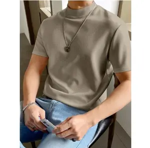 Maglietta da uomo in cotone 100% t-Shirt a girocollo top a manica corta con stampa all'ingrosso del marchio OEM