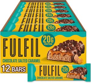 FULFIL Protein <b>Bars</b>, Chocolate Salted Caramel Flavored 12 Count - Product Image 1