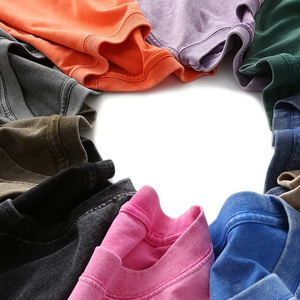 Camisetas blancas de algodón de gran tamaño para hombres, camisas gruesas con logotipo personalizado, camiseta de gran tamaño con lavado de ácido - Product Image 3