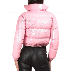 แจ็กเก็ตตัวสั้นซิปหน้าเข้ารูปเสื้อแจ็กเก็ตตัวสั้นแขนยาวสำหรับทำเป็นแพทช์ตามสั่งสำหรับผู้หญิง - Product Image 3