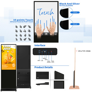 75 inch trung tâm hội trường quảng cáo hiển thị kỹ thuật số biển trung tâm mua sắm thông tin cảm ứng <span class=keywords><strong>kiosk</strong></span> - Product Image 4