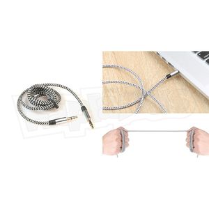 Câble audio tressé Diwu 3,5 mm mâle-mâle 1 m - Cordon stéréo professionnel en cuivre pur pour haut-parleur, radio et usage domestique - Product Image 4