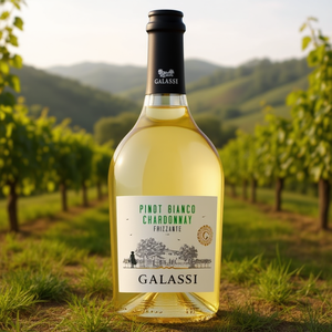 GALASSI Pinot Chardonnay Frizzante IGT 750ml Fruity Elegant Italian Sparkling <b>Wine</b> 6 Bottles Made in Italy - Product Image 3