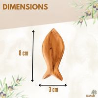 Pendentif poche personnalisé en bois d'olivier, gravé sur mesure, cadeau chrétien fait main à Bethléem