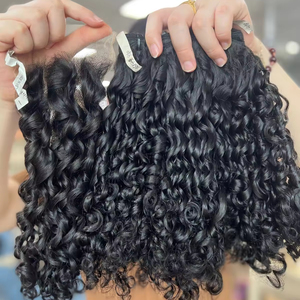 Venta al por mayor 100% rizos Burmerse cutícula alineada grado 9A extensiones de cabello humano vietnamita pelucas de encaje onda Natural 8-28 pulgadas - Product Image 1