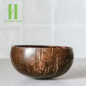 MÁS VENDIDO 100% Natural - Cuencos de Coco Pulidos y Cucharas de Madera de Vietnam, Cuenco de Ensalada de Coco Ecológico Natural Orgánico - Product Image 3