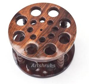 Porte-crochet en palissandre fait à la main organisateur de fil pour tricoter et crocheter avec crochet de support - Product Image 3