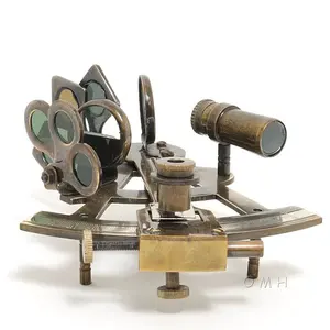 ใหม่ทองเหลืองเงาเดินเรือ Sextant มารีนิตี้สไตล์เก่าวินเทจ Maritime ทองเหลืองแข็ง Sextant พร้อมกล่องของขวัญแก้วไม้ - Product Image 6