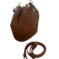 Sac seau vintage en cuir véritable, nouveau design, mode bohème, sac bandoulière pour femme, fermeture éclair antivol portable