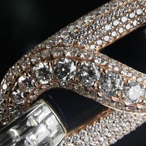 Bracelet de luxe en or rose plaqué rhodium serti de moissanite, bijoux orthodoxes hip-hop, brillance VVS, cadeau de fête - Product Image 2