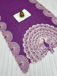 Sari de seda de algodón para mujer, nuevo diseño, ropa de fiesta de boda de longitud larga, muy atractivo, directo desde la India - Product Image 5