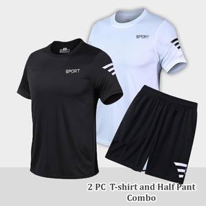 Ropa de calle con logotipo personalizado, Conjunto de camiseta DTG con estampado y pantalones cortos, conjunto de chándal corto lavado ácido de algodón de 2 piezas para hombre - Product Image 3