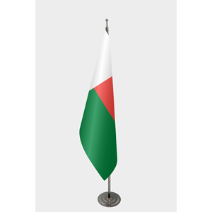 Drapeau officiel de Madagascar personnalisé 3x5 pieds pour intérieur, techniques d'impression numérique, matériaux en aluminium, coton, plastique, soie avec logo personnalisé - Product Image 1