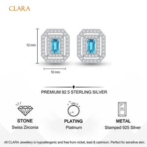 Pendientes Elegantes Plateados con Diamantes de Corte Esmeralda y Corte Pera, Oro de 18K, Forma Geométrica, Joyería Moderna para Compromiso - Product Image 5
