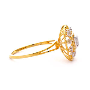 แหวนเพชรรูปดอกไม้สีทองสำหรับงานแต่งงานและงานปาร์ตี้ - Product Image 5