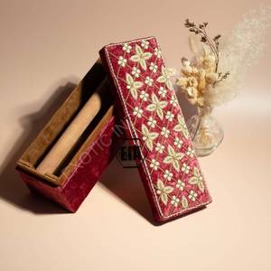 Caja de Regalo de Tela Acrílica Bordada a Mano de Lujo, Ángel de Flores, Logotipo Personalizado, Recuerdo, Arte Indio, Ramadán, Festival Eid - Product Image 5