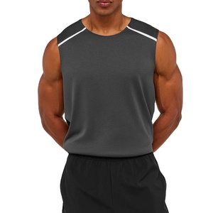 เสื้อกล้ามออกกำลังกายทรงหลวม ยืดได้สี่ทิศทาง เหมาะสำหรับฤดูร้อน ผ้าริบเนื้อผ้าโพลีเอสเตอร์ คอกลม ไซส์ใหญ่ สำหรับเล่นกีฬา - Product Image 5