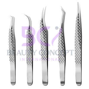 5 Pcs Set of Grafted Eyelash Tweezers Stainless Steel Eyelash Extension Makeup Beauty Care Tools - Product Image 6
