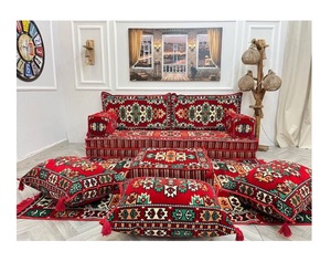 Juego Completo de Sofás Árabes para Sala de Estar - 190 cm / 6 pies / 75 Pulgadas - 1 Juego de 11 Piezas - Fundas + Esponja - Product Image 1