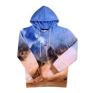 Sudadera con capucha de gran tamaño de moda para hombre logotipo personalizado bordado manga larga modelo Funky patrón bordado sudadera - Product Image 3