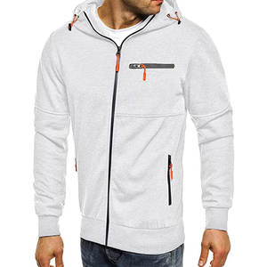 Sweat à capuche zippé pour homme, streetwear, fermeture éclair intégrale, en molleton de coton, tissu lourd et doux, pour la fabrication à l'exportation, marque privée, OEM - Product Image 2