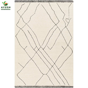 Tapis élégant et lavable en laine, rembourré et fait main, pour chambre à coucher et salon - Product Image 3