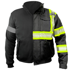 Vestes de sécurité réfléchissantes à col montant et fermeture éclair HSI, qualité supérieure, haute performance, bandes haute visibilité - Product Image 2
