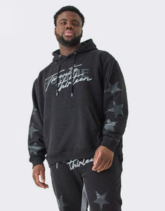 Conjunto Deportivo de Lujo de 2 Piezas con Logotipo Personalizado, Sudadera con Capucha Extra Grande y Pantalones Jogger, Transpirable, 100% Algodón, Talla Grande, Unisex - Product Image 4