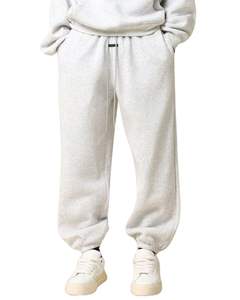 Ensemble de survêtement gris clair pour homme, sweat à capuche en molleton de coton et pantalon de jogging, tenue décontractée d'hiver pour homme, vêtements de tous les jours - Product Image 5