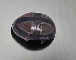 Perruque toupet en cheveux humains Remy indiens avec styles Yaki et Deep Wave, trame unique pour dentelle, toutes les couleurs - Product Image 3