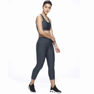 Conjunto de yoga para mujer, 2 piezas, talla grande, logotipo personalizado, ropa de gimnasio sin costuras, conjunto de yoga para mujer, transpirable, secado rápido - Product Image 6