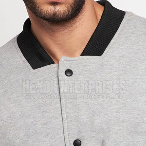 เสื้อแจ็คเก็ตเลตเตอร์แมนผู้ชายไซส์ใหญ่ คอตั้ง ผ้าขนสัตว์ ระบายอากาศ แห้งเร็ว ใส่ได้ทุกฤดู สไตล์ลำลองแนวสตรีท - Product Image 6