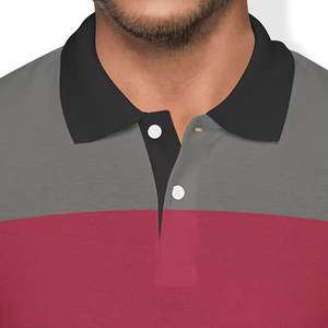 T-shirt de golf pour hommes avec logo personnalisé en gros, vêtements unisexes de couleur unie de haute qualité avec motif léopard, conception personnalisée - Product Image 2
