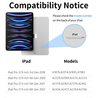 Keyboard LED Backlit Ajaib dengan Layar LCD untuk iPad Pro 11 13 Air 4/5 iPad Generasi ke-10 Pro 12.9