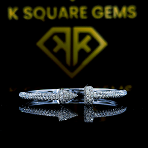 พบกับความซับซ้อนของโลกด้วยกำไลที่ปลูกในแล็บเงินสเตอร์ลิงใหม่ล่าสุด925เราพร้อมความชัดเจนระดับ VVS - Product Image 5