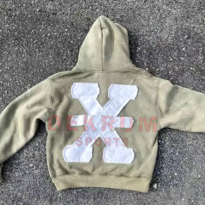 Meilleur fabricant de sweats à capuche en coton/polyester de haute qualité, personnalisés, unis, d'hiver, avec broderie effet vieilli pour hommes, prix de gros - Product Image 4