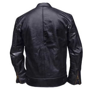 Vente en gros personnalisée veste de vélo en cuir à la mode pour hommes de qualité supérieure - Product Image 3
