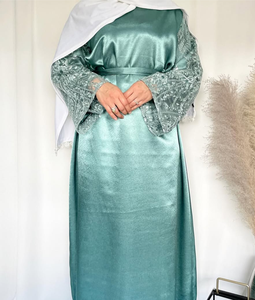 Abaya élégante pour l'Aïd avec de magnifiques perles Katdana, idéale pour les soirées, prix d'usine, tenue Abaya 2026 - Product Image 3